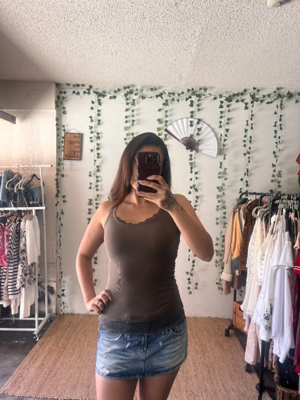 Y2K grail!! Vintage 2000s original Abercrombie brown lace tank